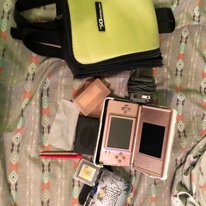 Nintendo DS plus Guitar Hero game and case